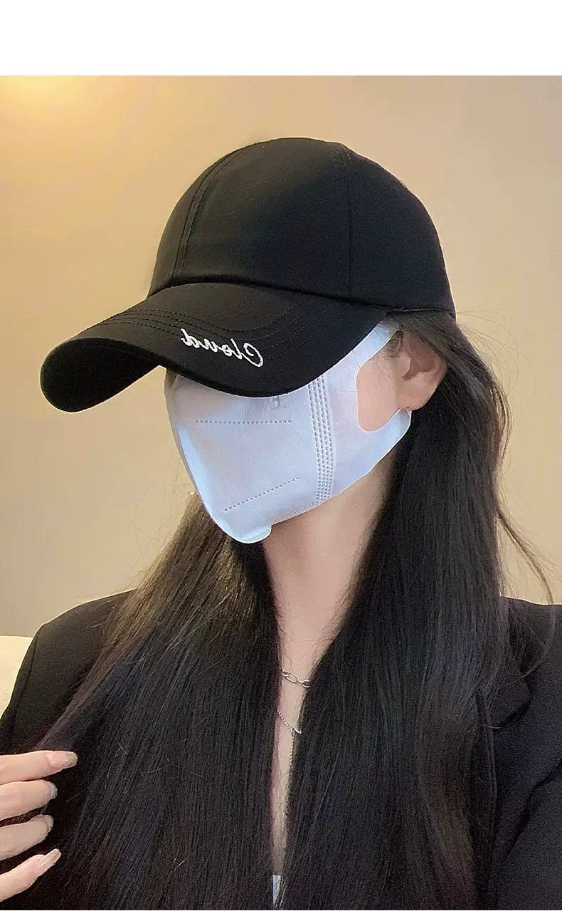 Black Cloud Embroidered Women's Cap with Wide Brim — feature 15