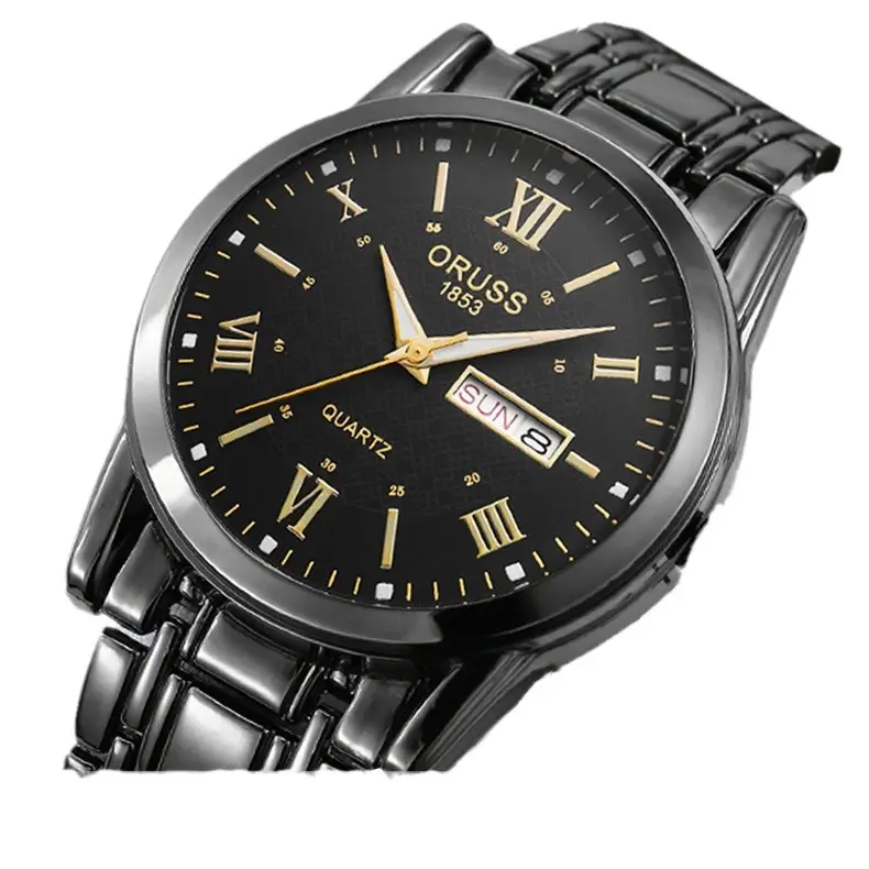 Men Luminous Waterproof Mechanical Watch Silver Gold