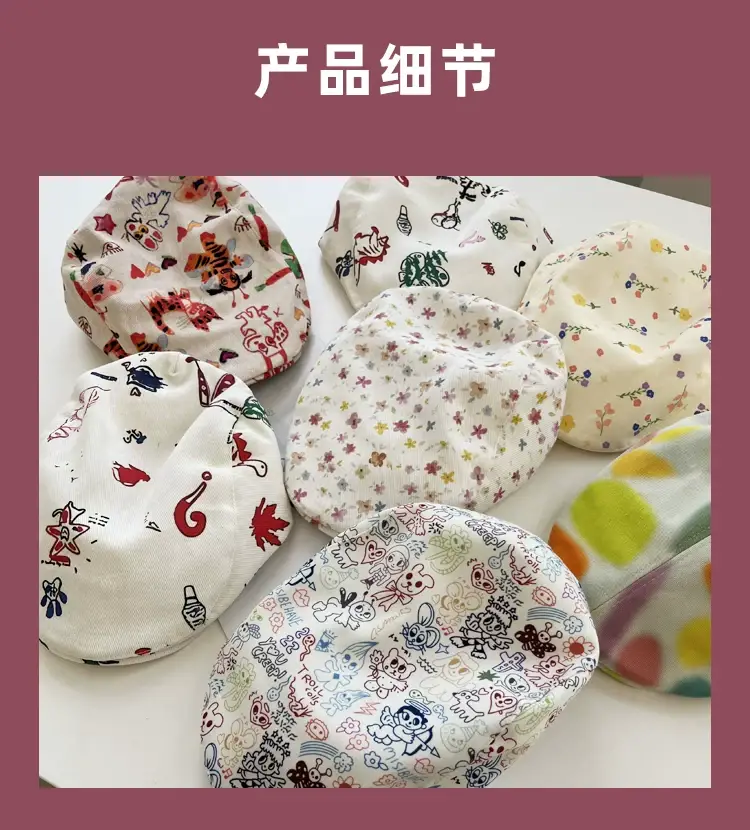 Japanese Style Cute Graffiti Forward Hat for Girls — feature 3