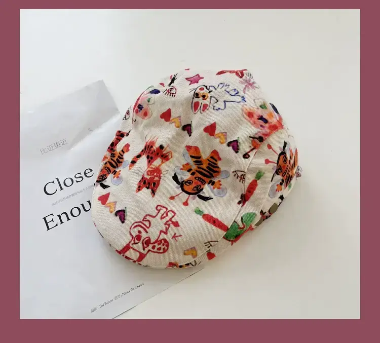 Japanese Style Cute Graffiti Forward Hat for Girls — feature 4