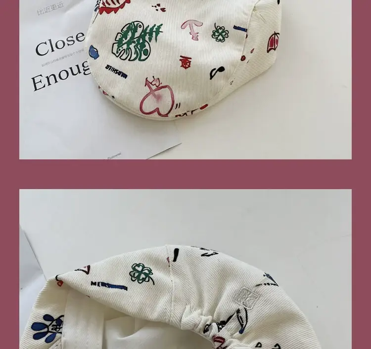 Japanese Style Cute Graffiti Forward Hat for Girls — feature 9