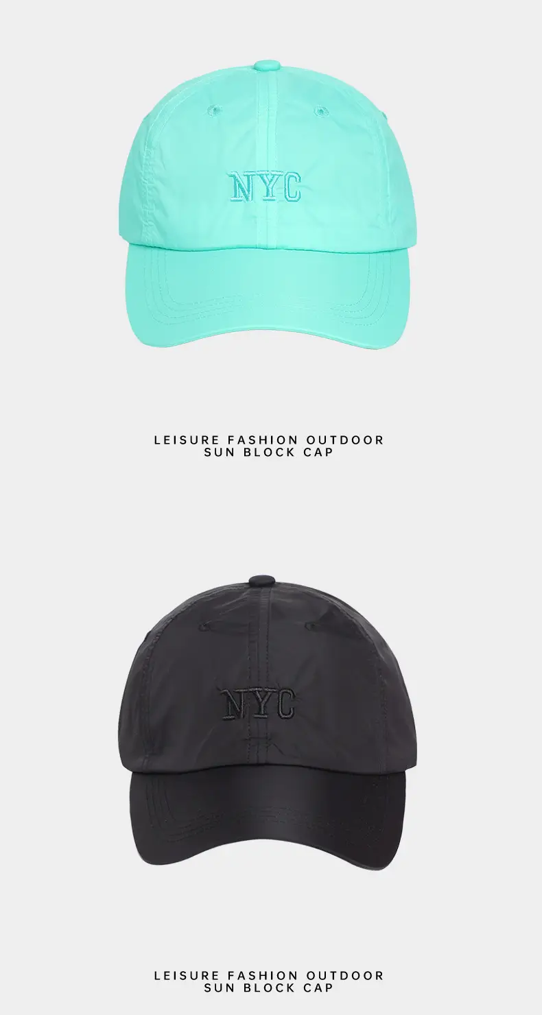 Gray NYC Letter Embroidered Baseball Cap — feature 10