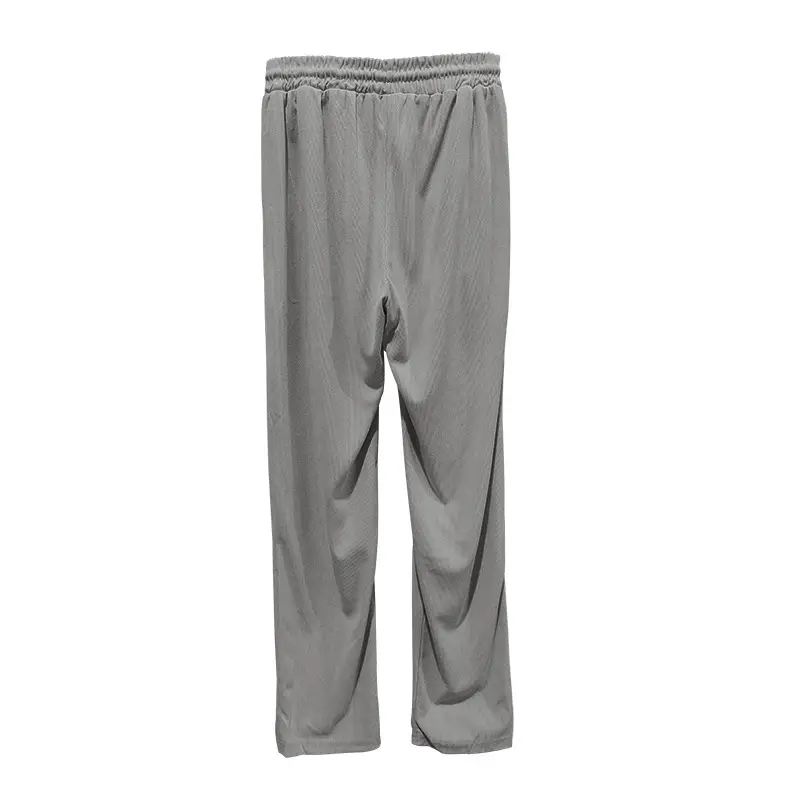 Men Grey Loose Straight Corduroy Pants American Oversize — feature 21