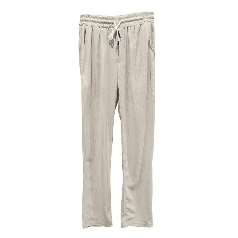 Men Grey Loose Straight Corduroy Pants American Oversize — feature 25
