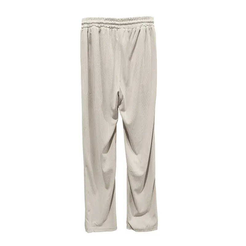Men Grey Loose Straight Corduroy Pants American Oversize — feature 26