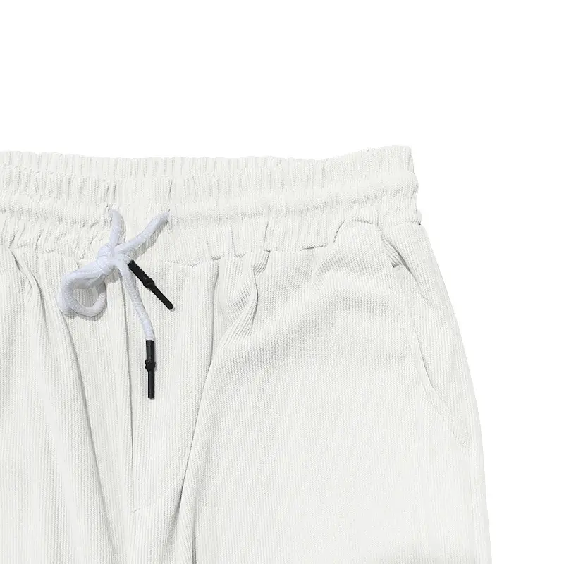 Men Grey Loose Straight Corduroy Pants American Oversize — feature 7