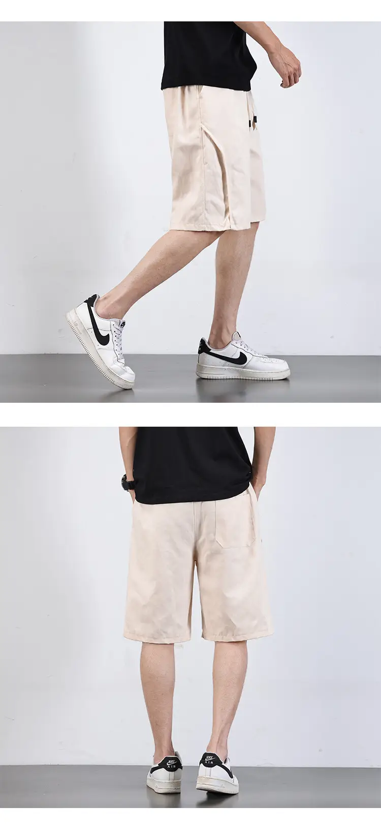 Men Army Green Shorts Mid-Length Functional Summer Wear — feature 13