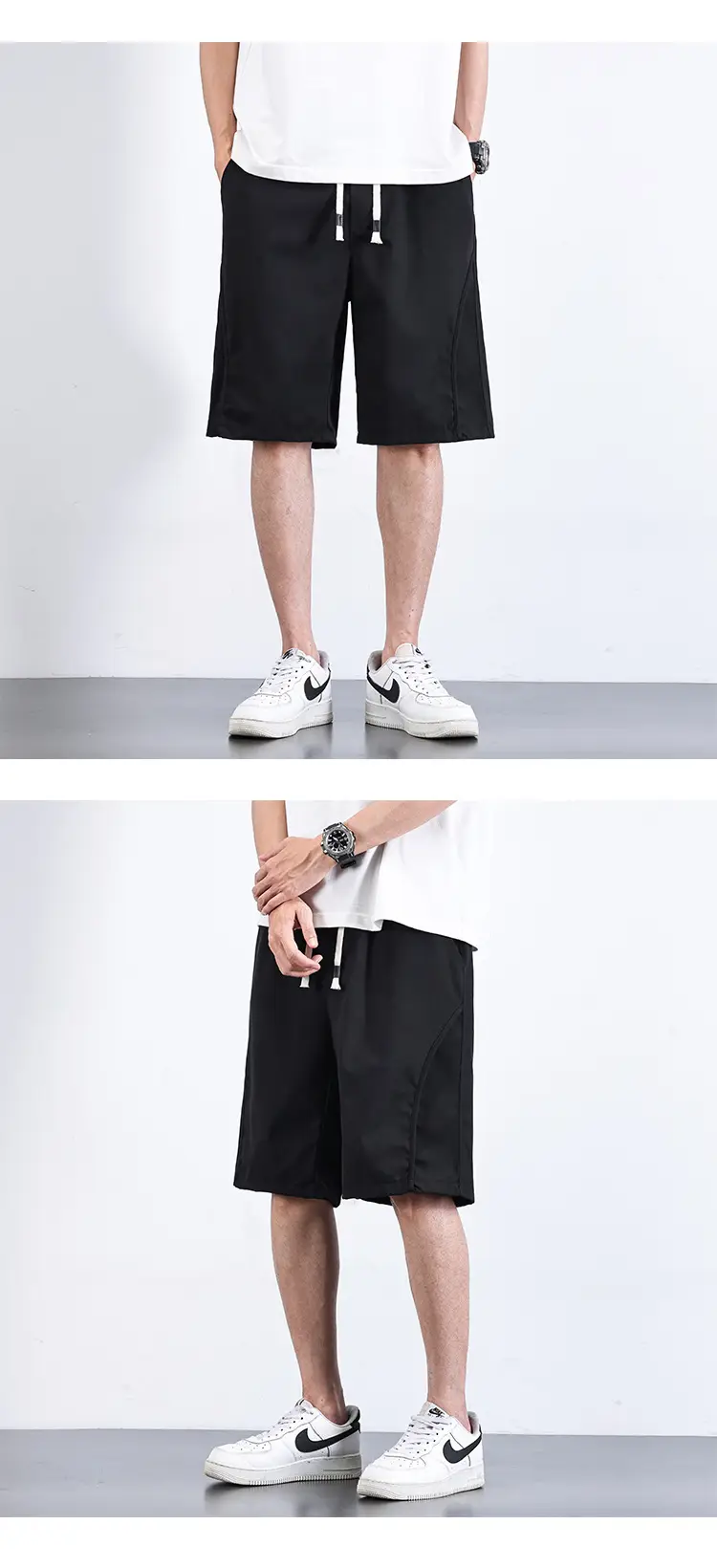 Men Army Green Shorts Mid-Length Functional Summer Wear — feature 7