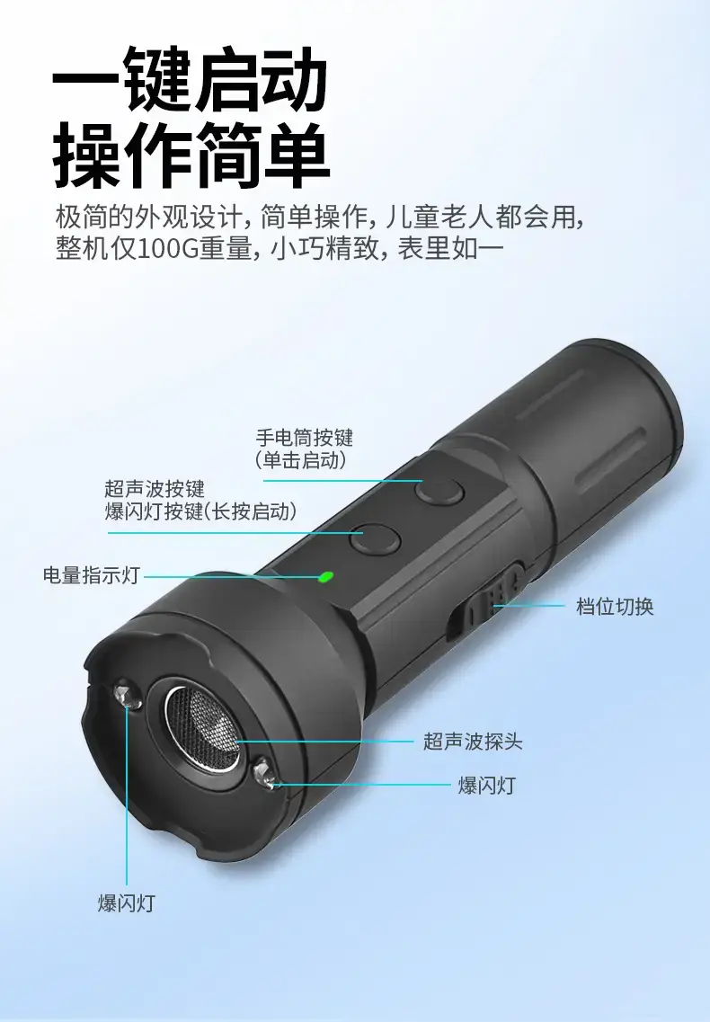 Ultrasonic Dog Repeller Type-C Charging — feature 7
