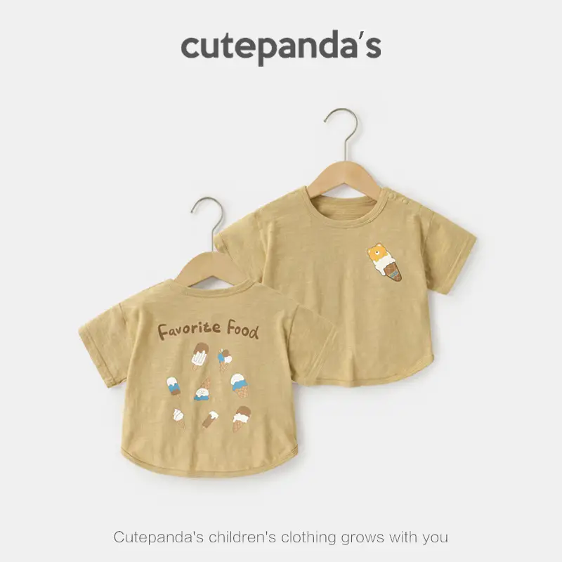 Baby T-Shirt Pure Cotton Summer Boys Girls Loose Fit - Image 2