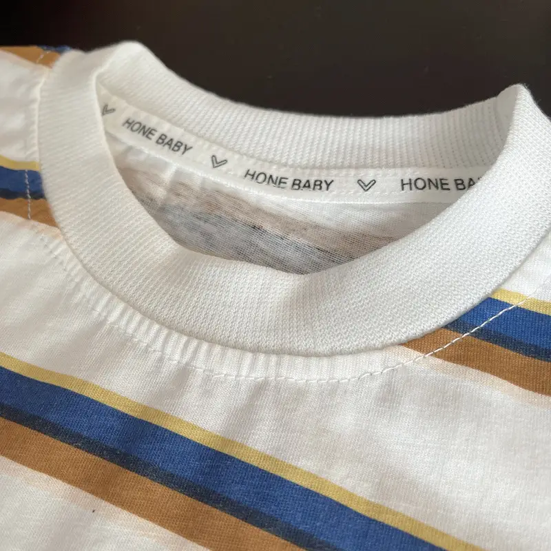 Children Striped T-Shirt Shorts Set 2024 Summer — feature 6