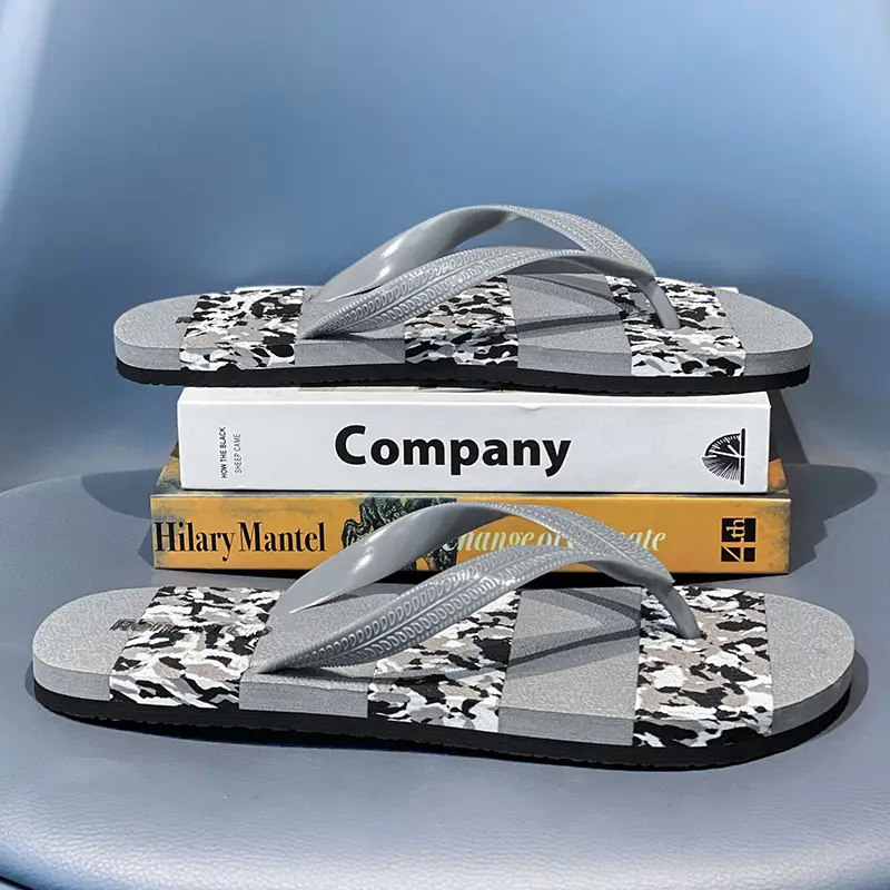 Slippers Men's Flip-Flops Summer Beach Casual Non-Slip Shit Feet Pinch Soft Bottom Wear-Resistant Outdoor plus size 45 Sandals - Image 6