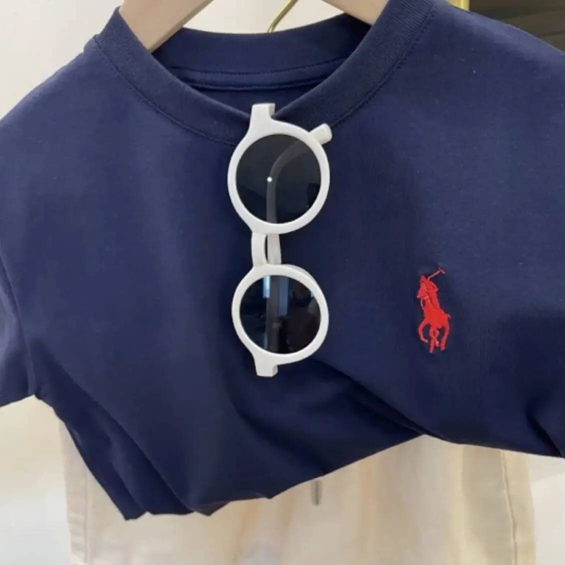 Boys Cotton Striped T-Shirt Navy Red — feature 12