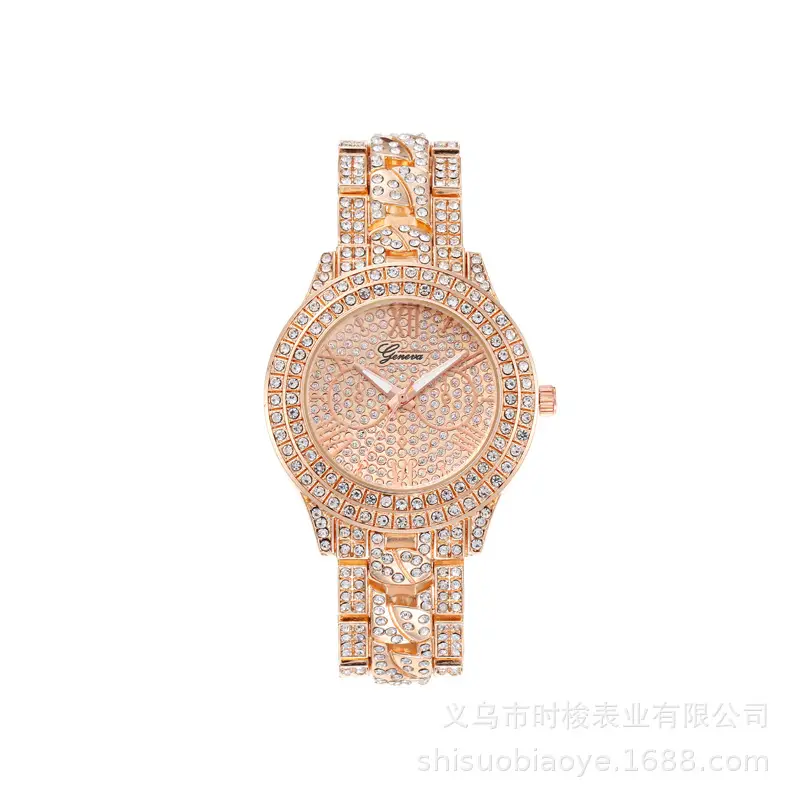 Gold Diamond Watch for Men Women Quartz Bracelet - Image 7
