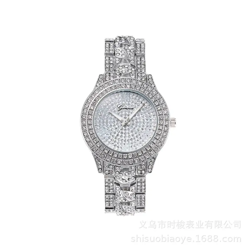 Gold Diamond Watch for Men Women Quartz Bracelet - Image 8