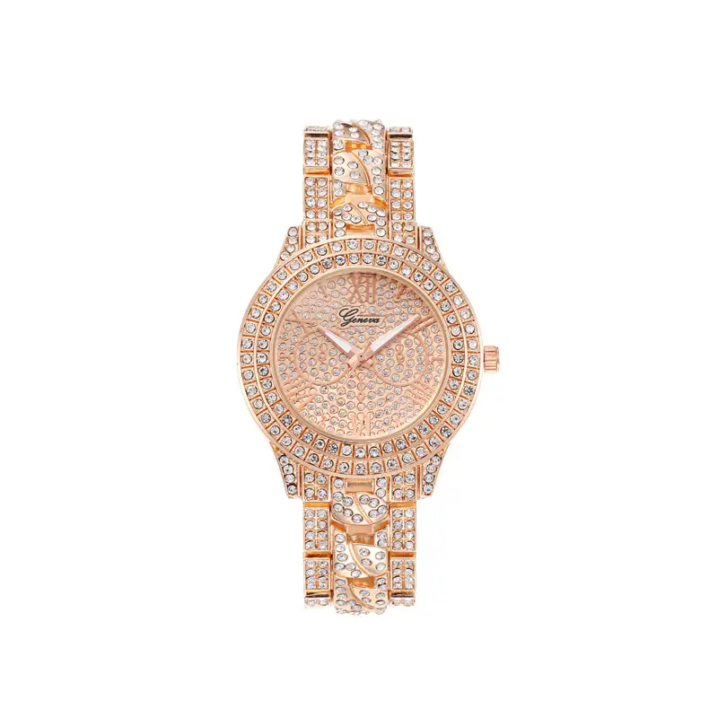 Gold Diamond Watch for Men Women Quartz Bracelet — feature 4