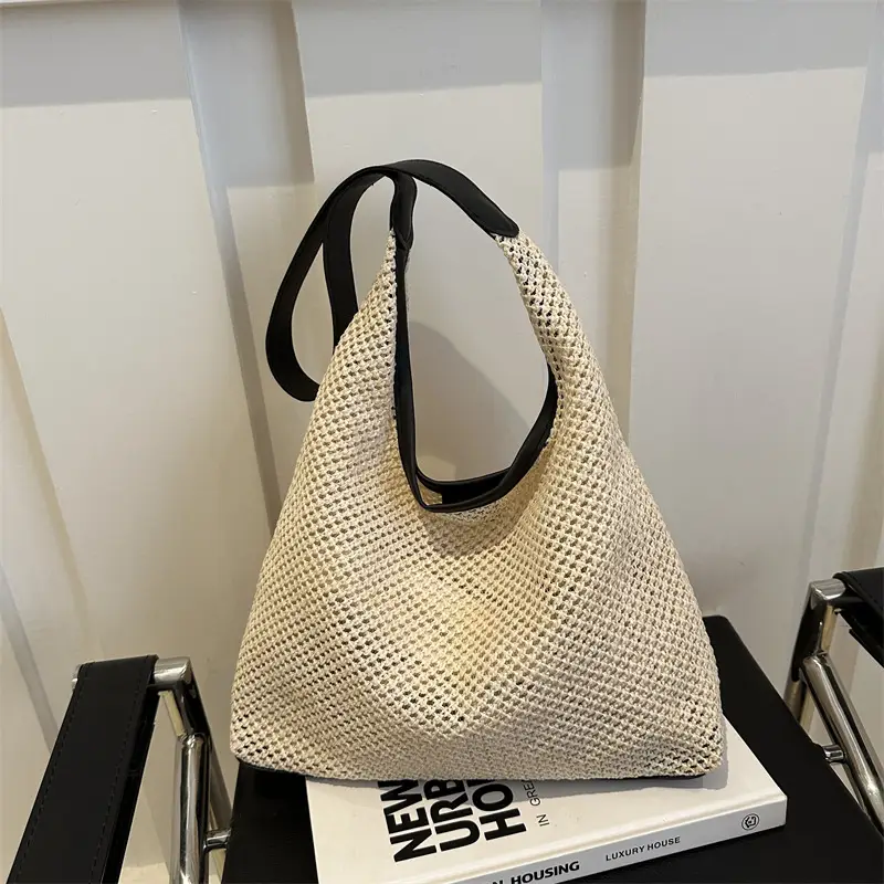 Straw Bag Large Capacity Women Shoulder Bag - Image 5