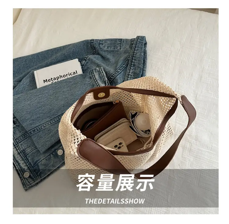 Straw Bag Large Capacity Women Shoulder Bag — feature 7