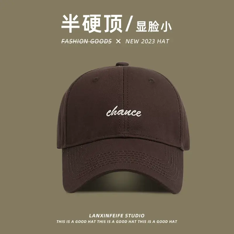 Semi-Hard Top Cap for Women Face Show Small Letter Baseball Cap — feature 17