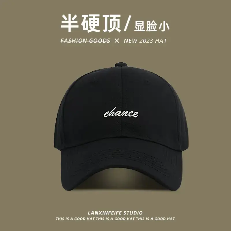 Semi-Hard Top Cap for Women Face Show Small Letter Baseball Cap — feature 5