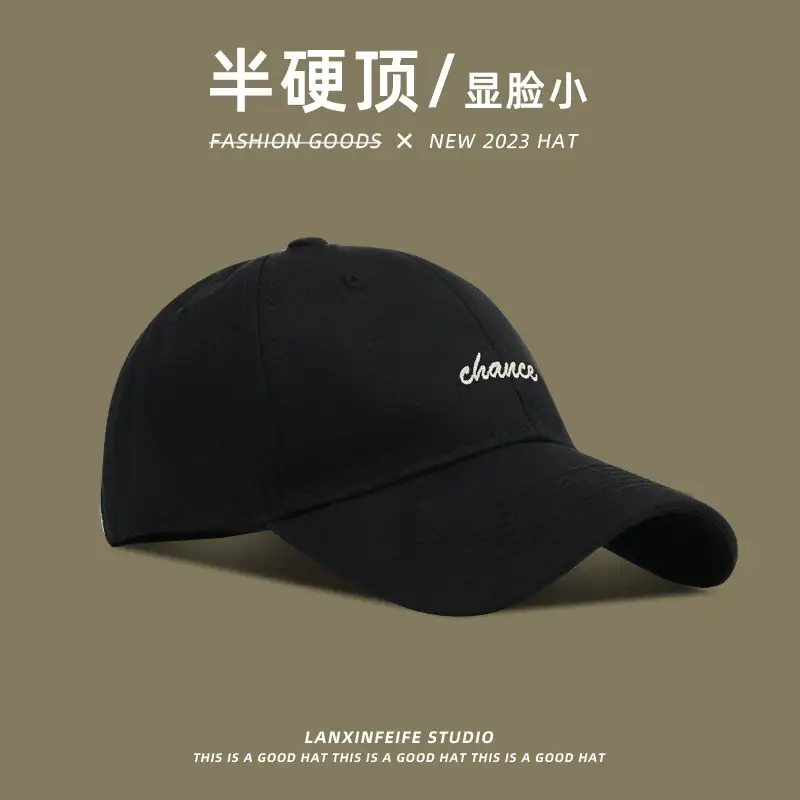 Semi-Hard Top Cap for Women Face Show Small Letter Baseball Cap — feature 6