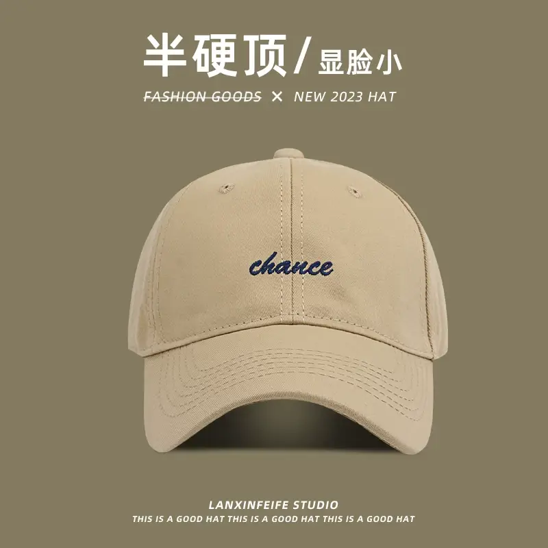 Semi-Hard Top Cap for Women Face Show Small Letter Baseball Cap — feature 9