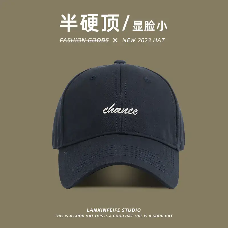 Semi-Hard Top Cap for Women Face Show Small Letter Baseball Cap - Image 5