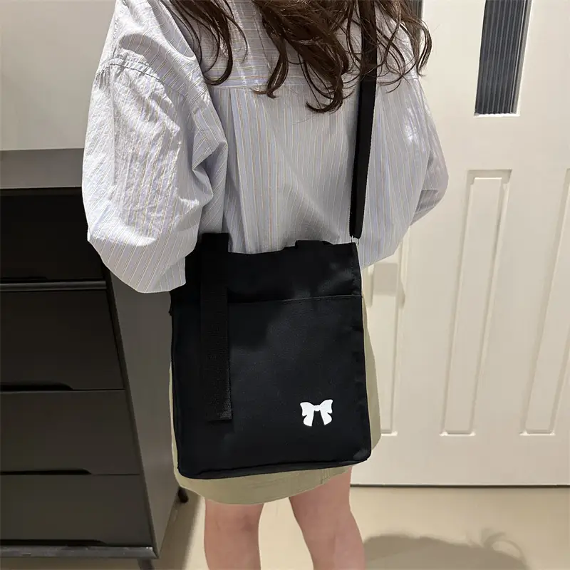 Women Canvas Shoulder Bag Teal Large Capacity - Image 7