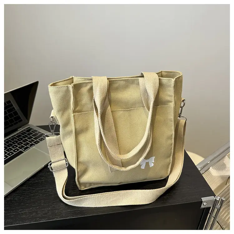 Women Canvas Shoulder Bag Teal Large Capacity — feature 24