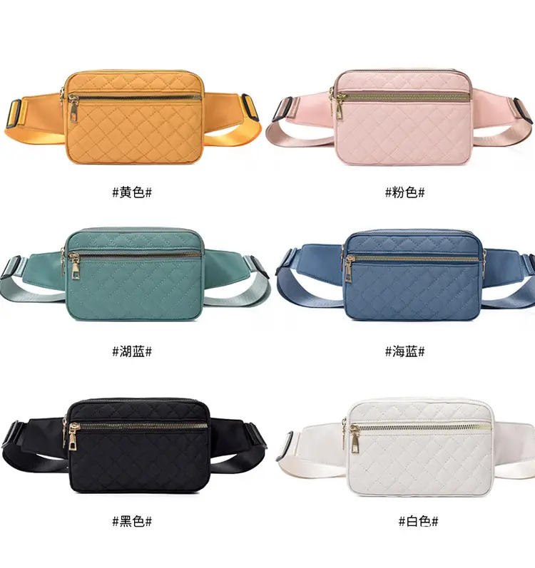 Waist Bag Female Korean Fashion Embroidered Rhombus Single Shoulder Messenger Bag — feature 12