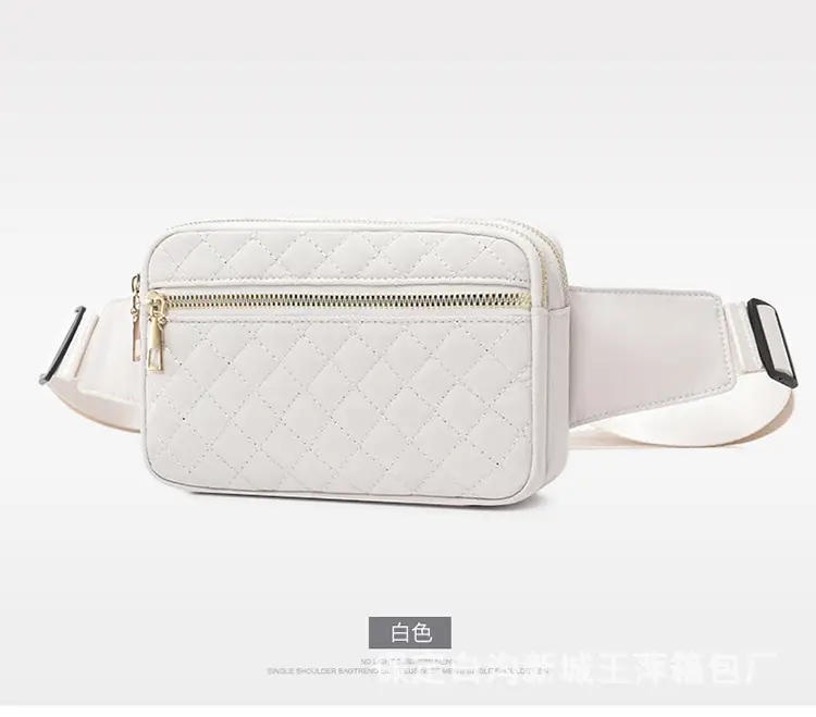 Waist Bag Female Korean Fashion Embroidered Rhombus Single Shoulder Messenger Bag — feature 14