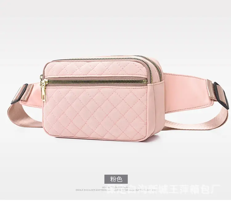 Waist Bag Female Korean Fashion Embroidered Rhombus Single Shoulder Messenger Bag — feature 16
