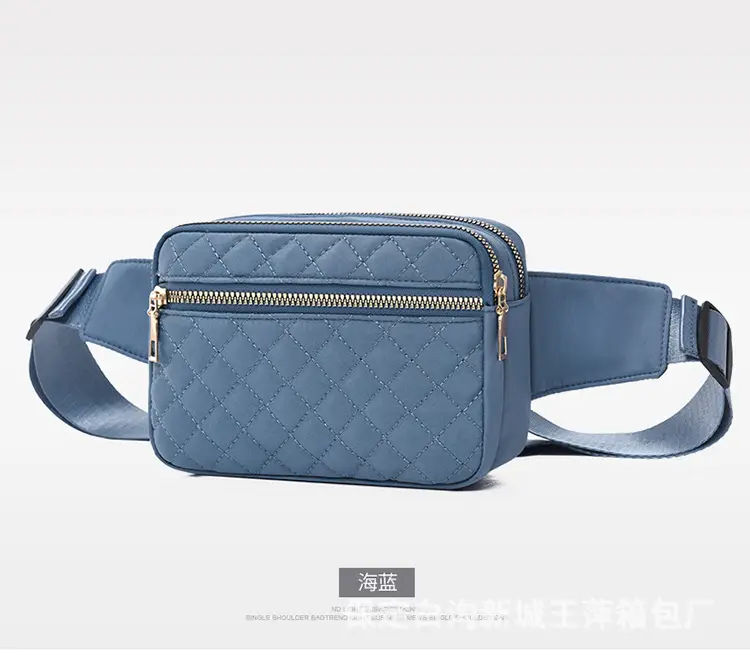 Waist Bag Female Korean Fashion Embroidered Rhombus Single Shoulder Messenger Bag — feature 18