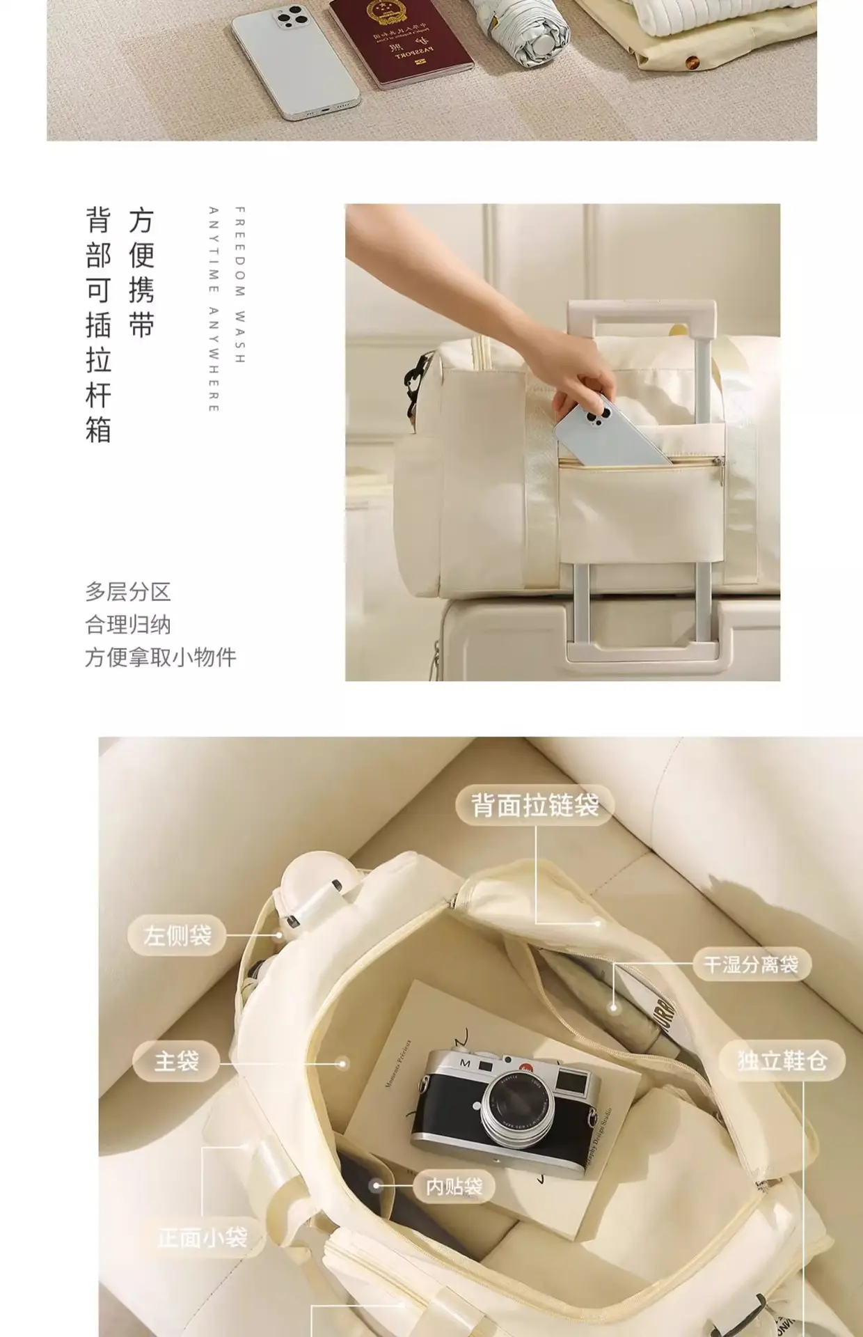 Multifunctional Travel Bag Large Capacity Dry Wet Separate — feature 7
