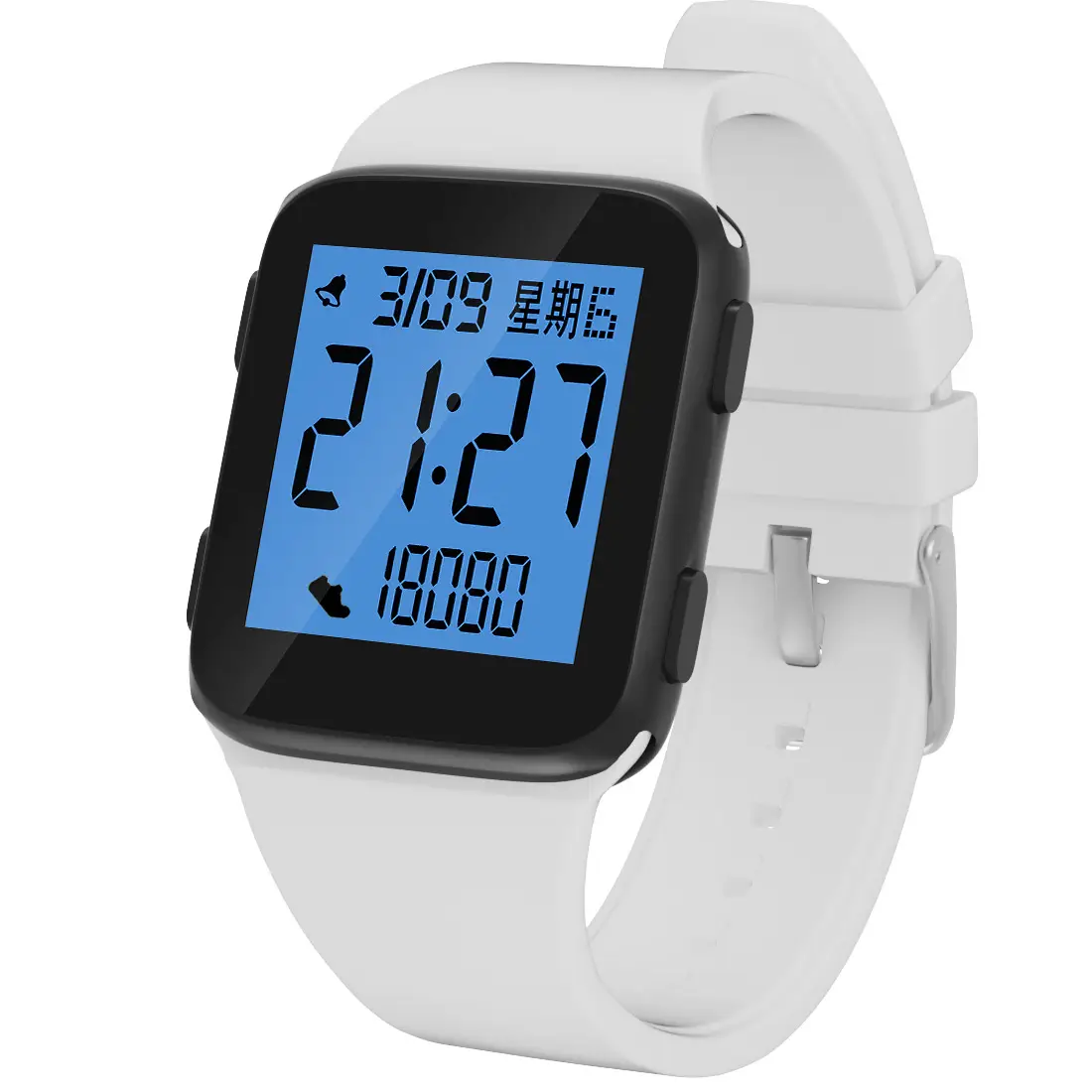 Digital Step Counter Smart Watch Black Waterproof - Image 2