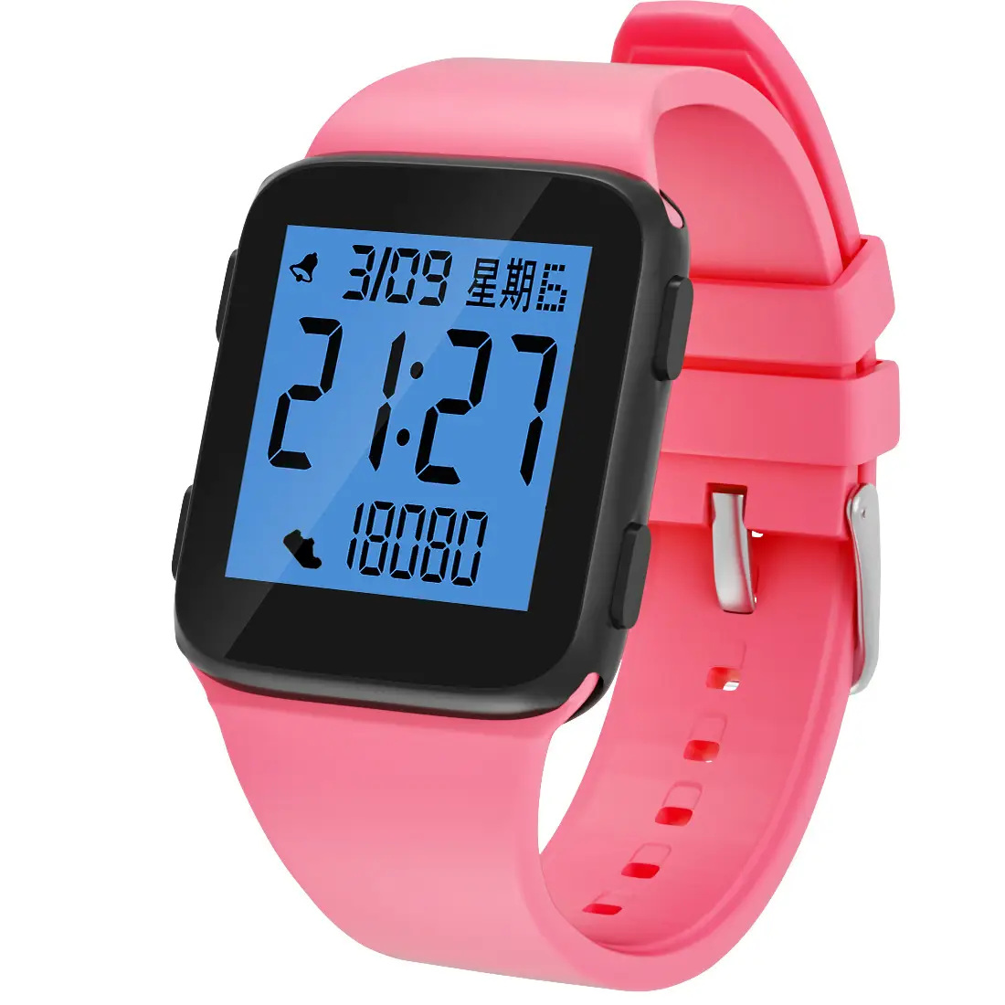 Digital Step Counter Smart Watch Black Waterproof - Image 3