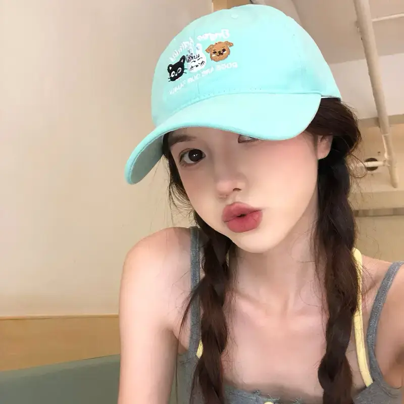 Korean Style Sweet Cartoon Baseball Cap for Women - Image 8