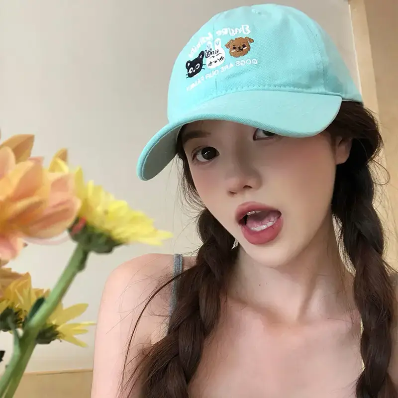 Korean Style Sweet Cartoon Baseball Cap for Women - Image 9