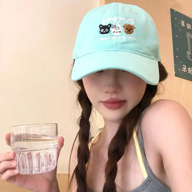 Korean Style Sweet Cartoon Baseball Cap for Women - Image 10