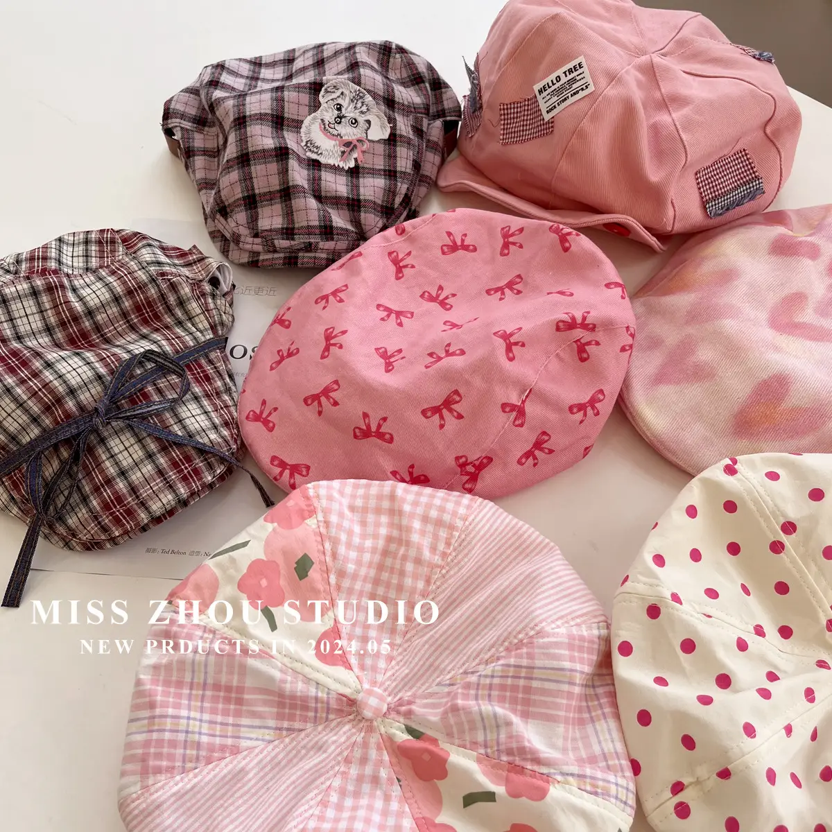 Women Vintage Plaid Spice Girls Cap Spring Anti-Beret - Image 15