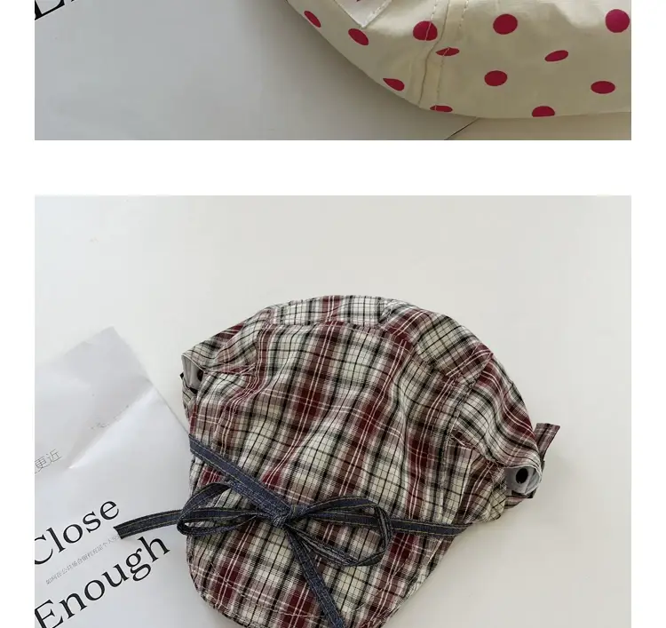 Women Vintage Plaid Spice Girls Cap Spring Anti-Beret — feature 11