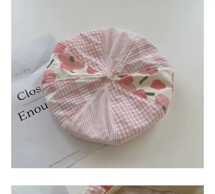 Women Vintage Plaid Spice Girls Cap Spring Anti-Beret — feature 4