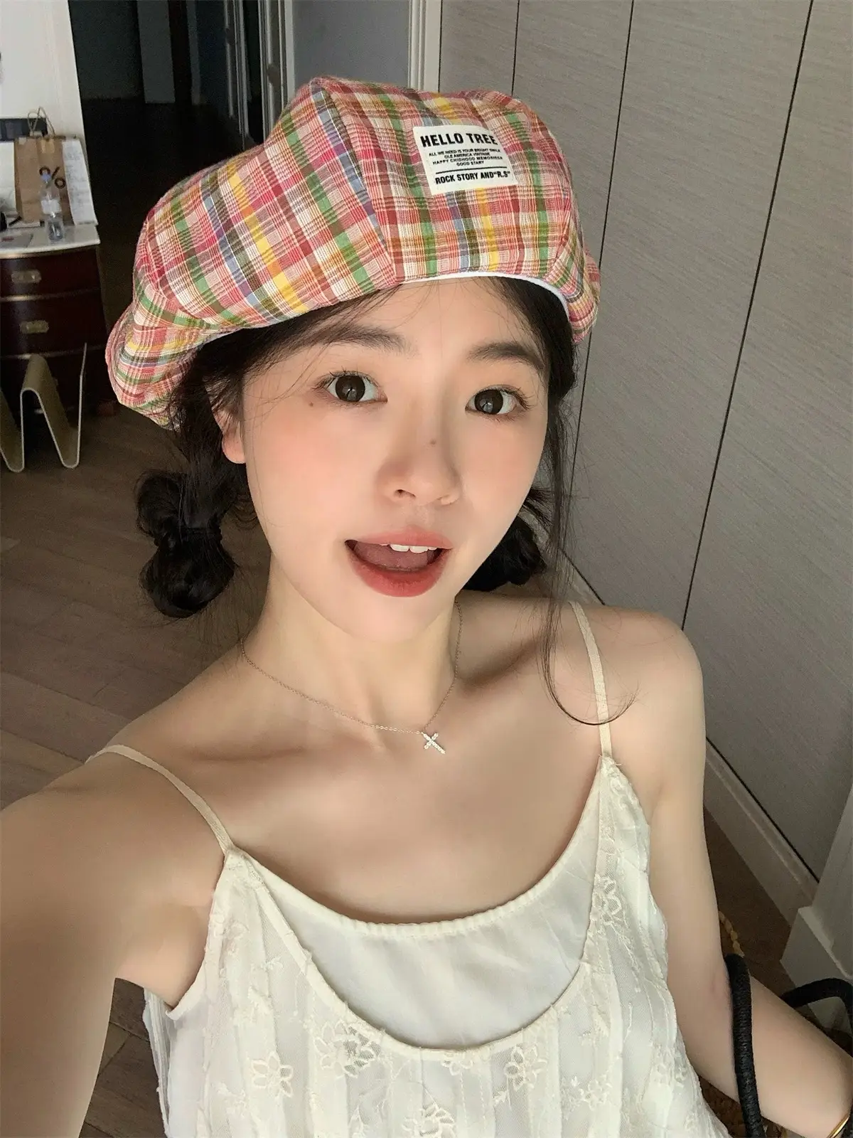 Women Vintage Plaid Spice Girls Cap Spring Anti-Beret - Image 11