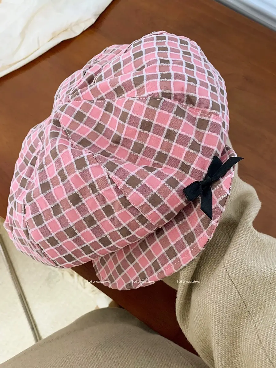 Women Vintage Plaid Spice Girls Cap Spring Anti-Beret - Image 7