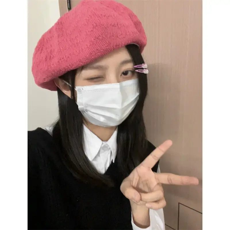Women Vintage Plaid Spice Girls Cap Spring Anti-Beret - Image 8