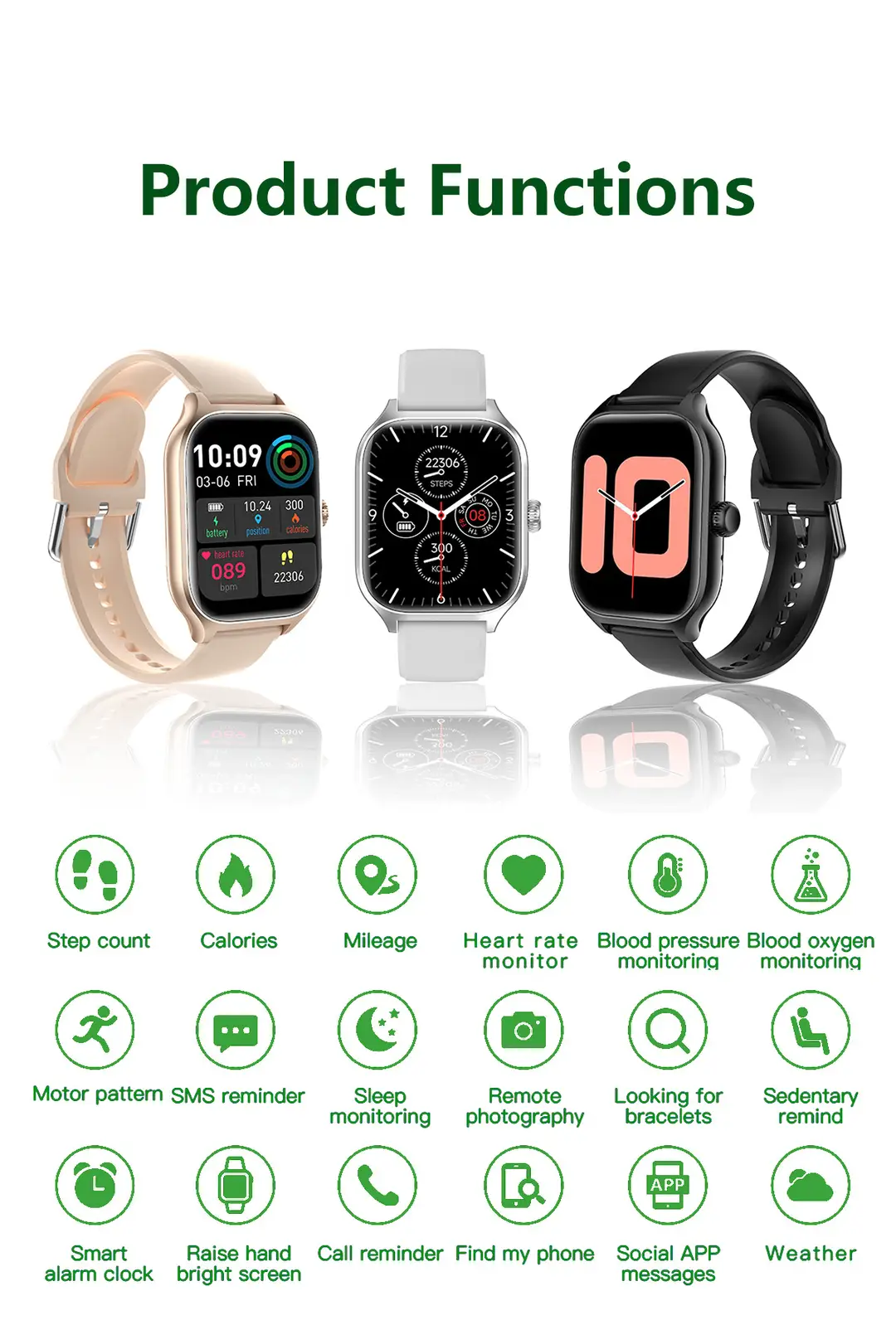 Cross-Border New C20 Heart Rate Health Detection Bluetooth Call Game Music Sports Step Counting Mode Smart Watch — feature 3