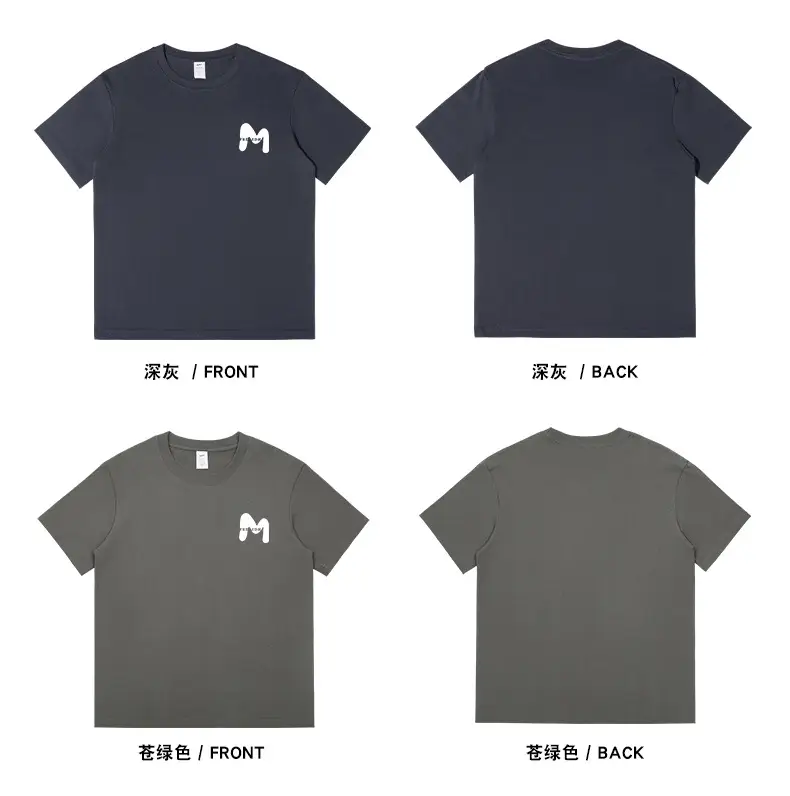 Men Navy Cotton Crewneck T-Shirt 230g Summer — feature 14