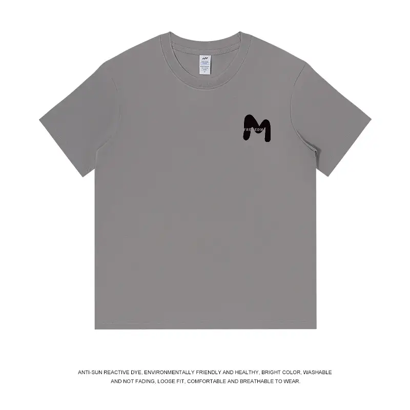 Men Navy Cotton Crewneck T-Shirt 230g Summer - Image 11