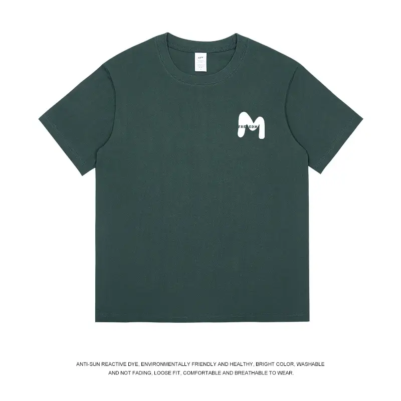 Men Navy Cotton Crewneck T-Shirt 230g Summer - Image 12