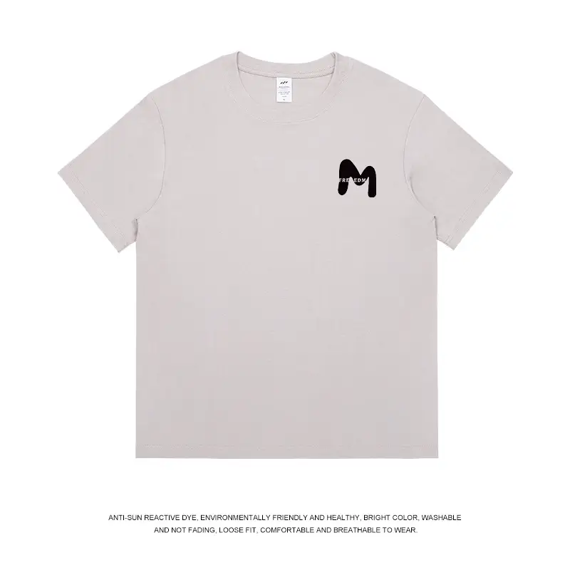 Men Navy Cotton Crewneck T-Shirt 230g Summer - Image 3